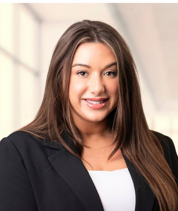 woman with long brown straight hair