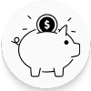 a piggy bank icon