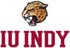 logo of IU Indy with a mascot jaguar head