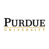 The image displays the Purdue University logo, featuring the word "Purdue" in large black capital letters and "University" in smaller gold capital letters below it.