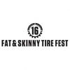 Fat & Skinny Tire Fest logo, featuring a stylized bicycle gear with the number 16 in the center.