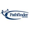 The logo features the stylized text "Pathfinder Services" in blue, accompanied by abstract human figures forming a heart shape.