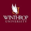 The image features the Winthrop University logo. It shows a stylized white eagle above the university's name in capital letters. The text and logo are set against a maroon background.