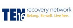 navy and yellow Logo of Ten 16 recovery network